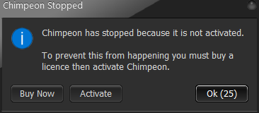 Chimpeon Stopped window