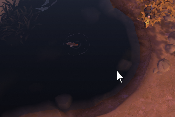 Cursor positioned at bottom right in game window image
