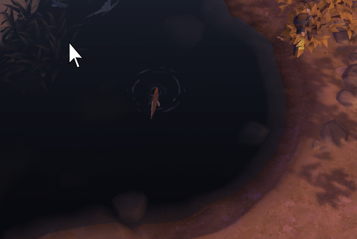 Cursor positioned at top left in game window image