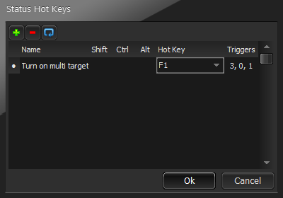 Status Hot Keys window