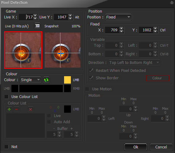 Pixel Detection window